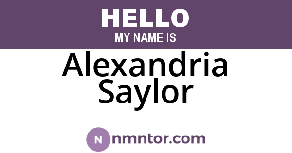 Alexandria Saylor