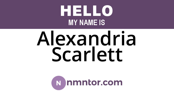 Alexandria Scarlett