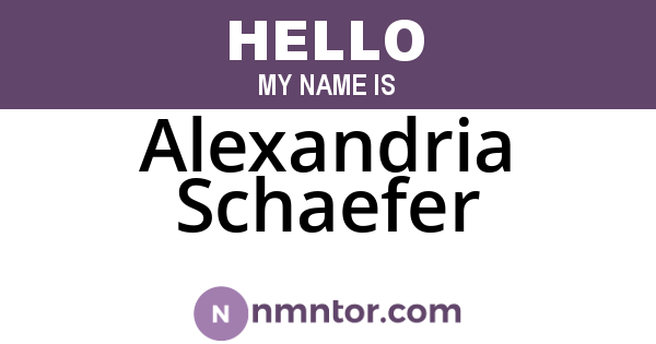 Alexandria Schaefer