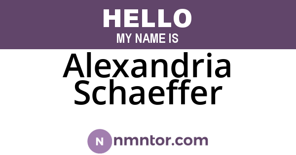 Alexandria Schaeffer
