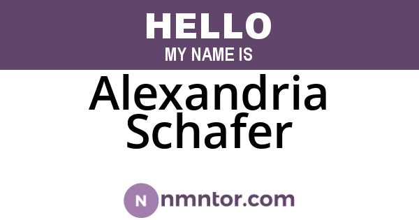 Alexandria Schafer