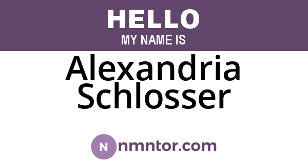 Alexandria Schlosser