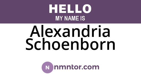 Alexandria Schoenborn