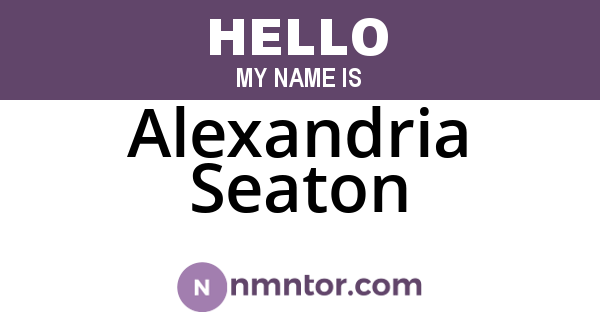 Alexandria Seaton