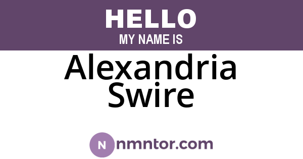 Alexandria Swire