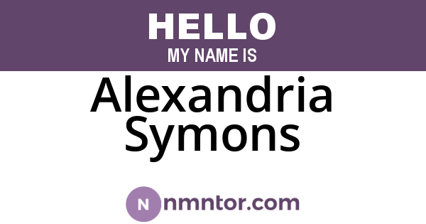 Alexandria Symons