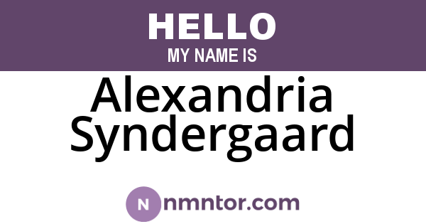 Alexandria Syndergaard