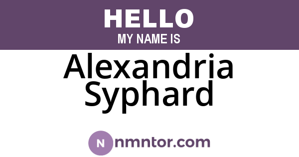 Alexandria Syphard
