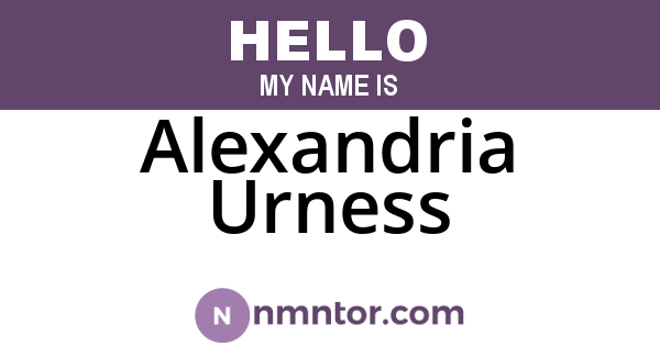 Alexandria Urness