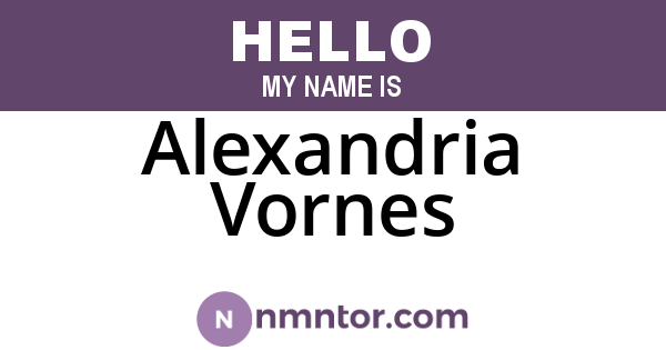 Alexandria Vornes