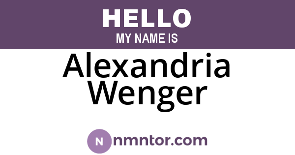 Alexandria Wenger