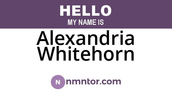Alexandria Whitehorn