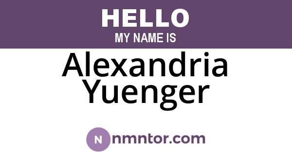 Alexandria Yuenger