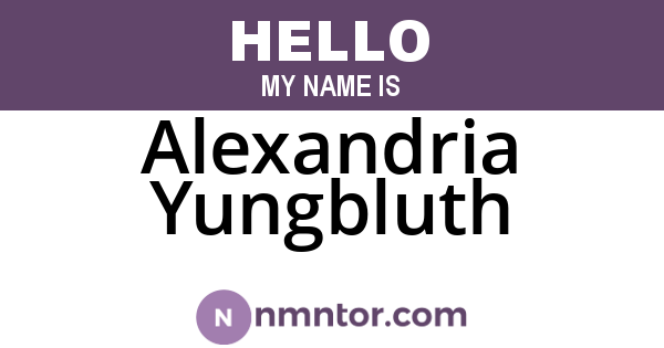 Alexandria Yungbluth