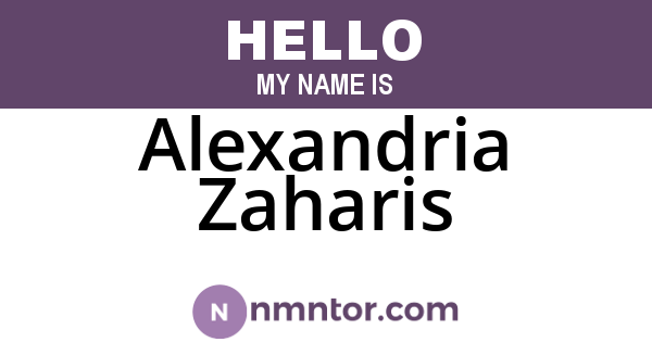 Alexandria Zaharis