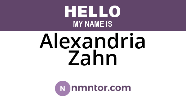 Alexandria Zahn