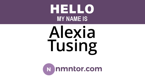Alexia Tusing
