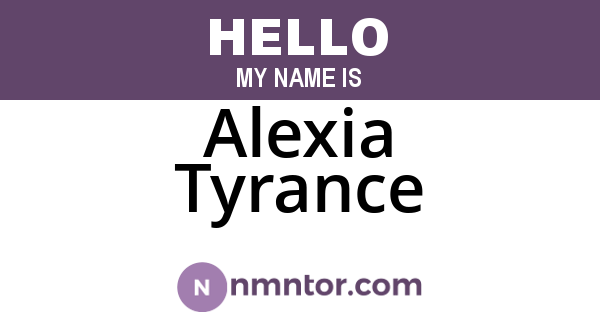 Alexia Tyrance