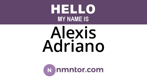 Alexis Adriano
