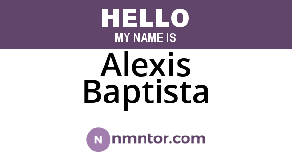 Alexis Baptista