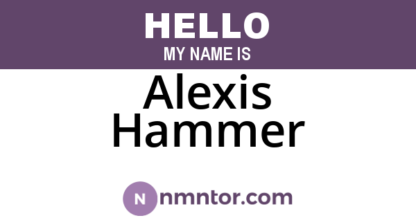 Alexis Hammer