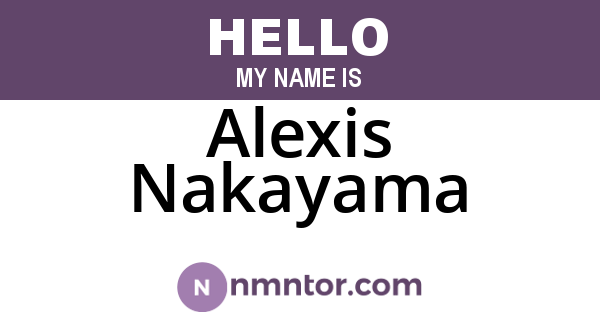 Alexis Nakayama