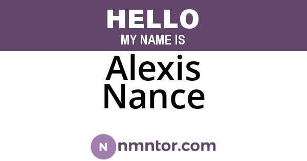Alexis Nance