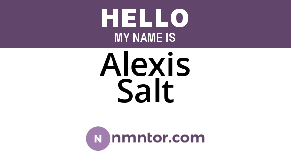Alexis Salt