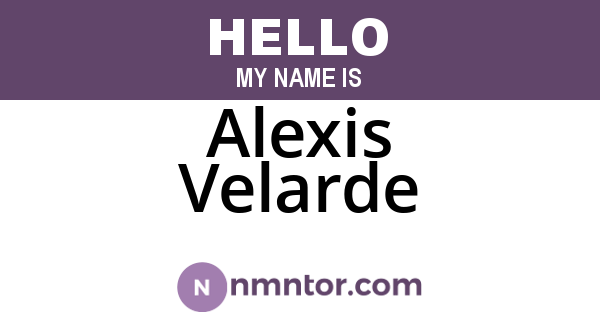 Alexis Velarde
