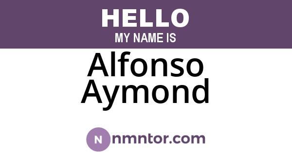 Alfonso Aymond