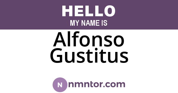 Alfonso Gustitus