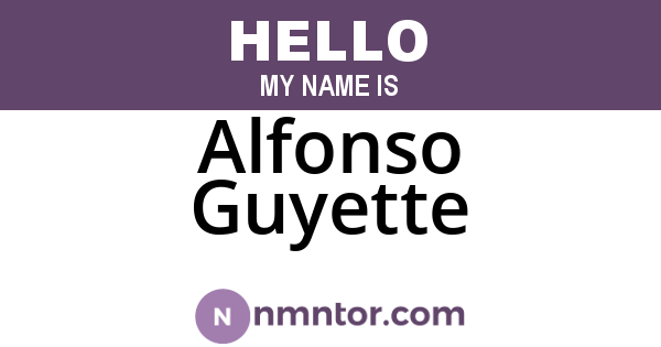 Alfonso Guyette