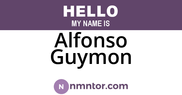 Alfonso Guymon