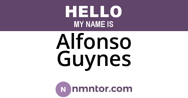 Alfonso Guynes