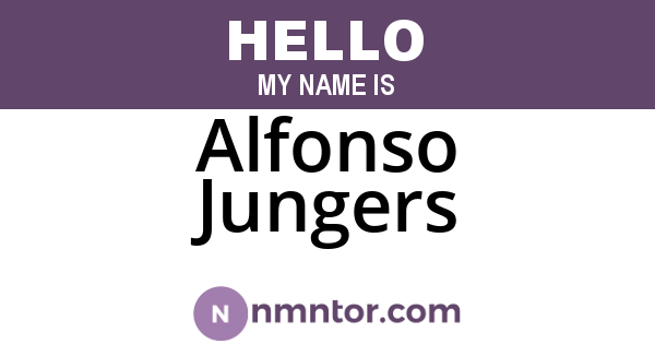 Alfonso Jungers