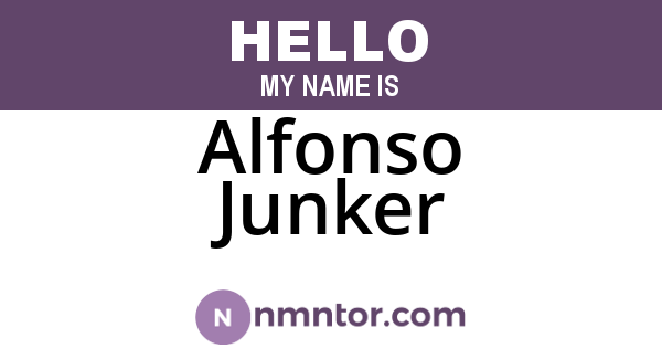 Alfonso Junker