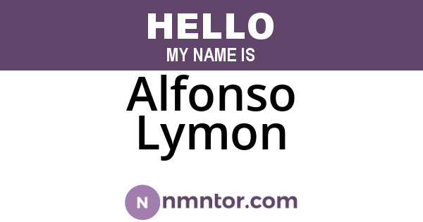 Alfonso Lymon
