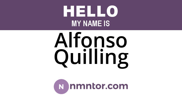 Alfonso Quilling