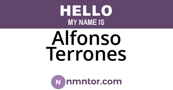 Alfonso Terrones