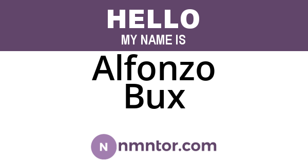 Alfonzo Bux