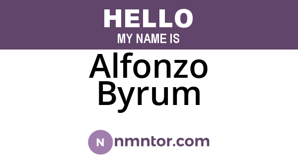 Alfonzo Byrum
