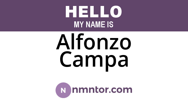 Alfonzo Campa