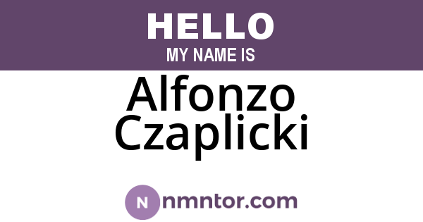 Alfonzo Czaplicki