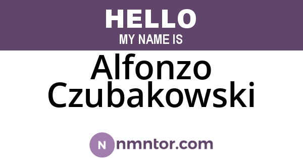 Alfonzo Czubakowski