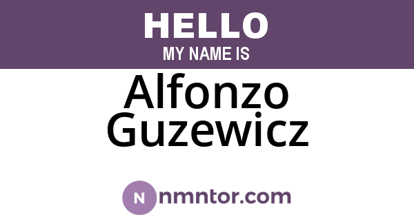 Alfonzo Guzewicz