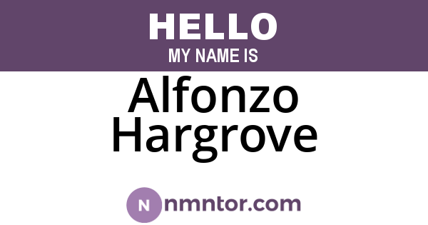 Alfonzo Hargrove