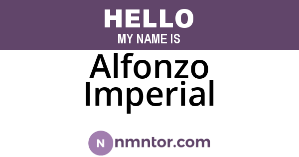 Alfonzo Imperial