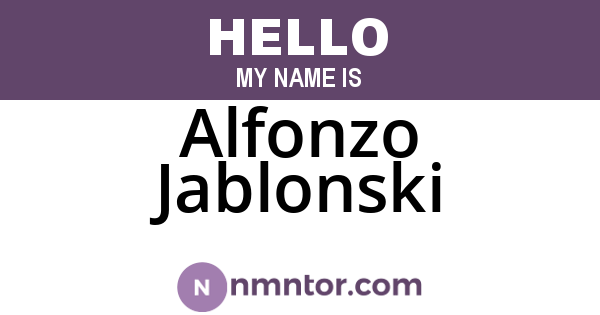 Alfonzo Jablonski