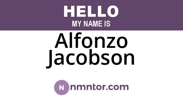 Alfonzo Jacobson