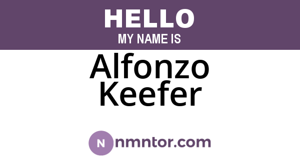 Alfonzo Keefer
